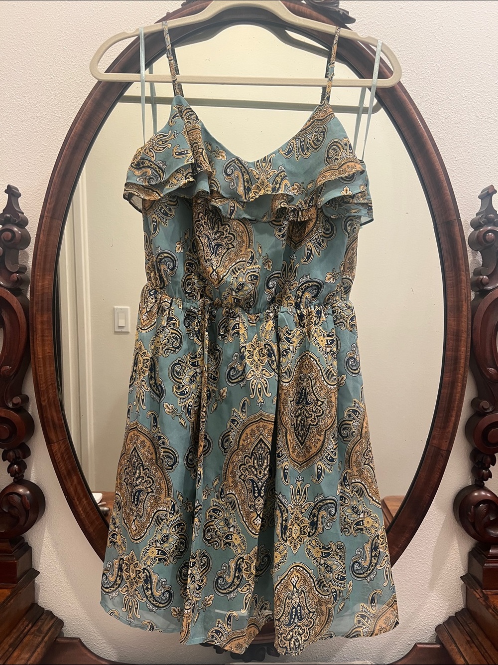 Paisley Ruffle Sundress/Long Tunic